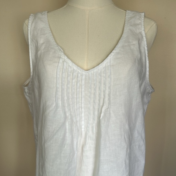 ARTISAN NY Sleeveless Linen Short White Dress size medium - Picture 2 of 5